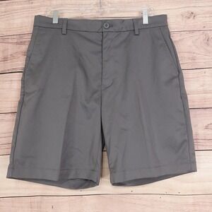 Amazon‎ Essentials Shorts Mens 34 Gray Chino Polyester Stretch Classic Fit